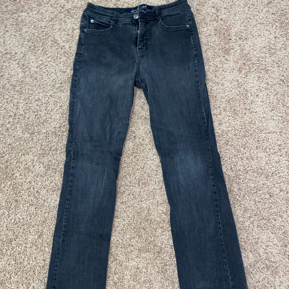Black straight jeans